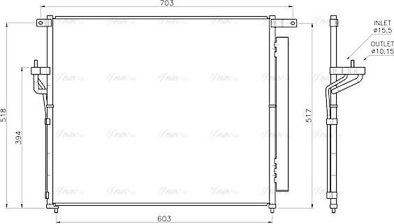 Ava Quality Cooling FD5706D - Кондензатор, климатизация vvparts.bg