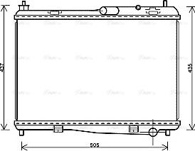 Ava Quality Cooling FD2440 - Радиатор, охлаждане на двигателя vvparts.bg