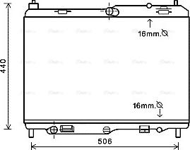 Ava Quality Cooling FD2441 - Радиатор, охлаждане на двигателя vvparts.bg