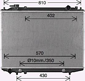 Ava Quality Cooling FD2664 - Радиатор, охлаждане на двигателя vvparts.bg