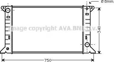 Ava Quality Cooling FD 2085 - Радиатор, охлаждане на двигателя vvparts.bg