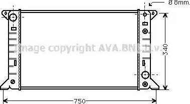 Ava Quality Cooling FD 2141 - Радиатор, охлаждане на двигателя vvparts.bg