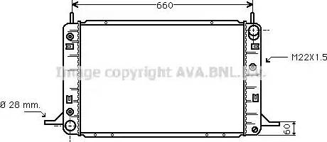 Ava Quality Cooling FD 2194 - Радиатор, охлаждане на двигателя vvparts.bg