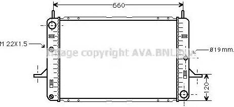 Ava Quality Cooling FD 2140 - Радиатор, охлаждане на двигателя vvparts.bg