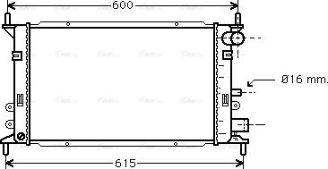 Ava Quality Cooling FD 2148 - Радиатор, охлаждане на двигателя vvparts.bg