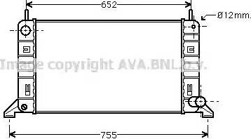 Ava Quality Cooling FD 2158 - Радиатор, охлаждане на двигателя vvparts.bg