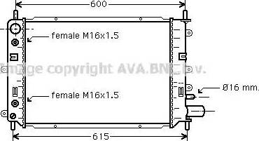 Ava Quality Cooling FD 2153 - Радиатор, охлаждане на двигателя vvparts.bg