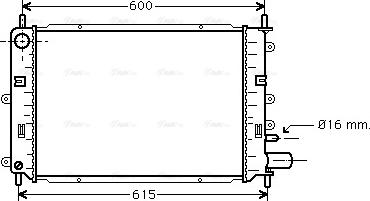 Ava Quality Cooling FD 2152 - Радиатор, охлаждане на двигателя vvparts.bg