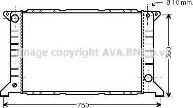 Ava Quality Cooling FDA2169 - Радиатор, охлаждане на двигателя vvparts.bg