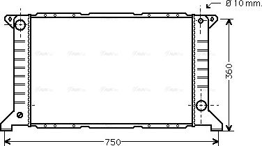 Ava Quality Cooling FD 2169 - Радиатор, охлаждане на двигателя vvparts.bg