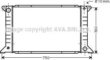 Ava Quality Cooling FD 2168 - Радиатор, охлаждане на двигателя vvparts.bg