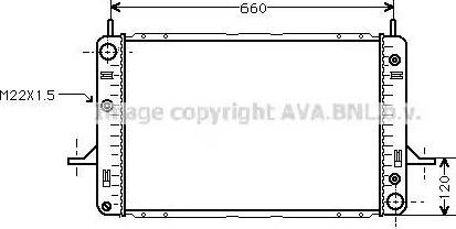 Ava Quality Cooling FD 2121 - Радиатор, охлаждане на двигателя vvparts.bg