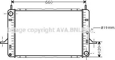 Ava Quality Cooling FD 2122 - Радиатор, охлаждане на двигателя vvparts.bg