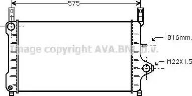 Ava Quality Cooling FD 2172 - Радиатор, охлаждане на двигателя vvparts.bg