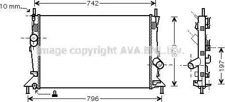 Ava Quality Cooling FD 2369 - Радиатор, охлаждане на двигателя vvparts.bg