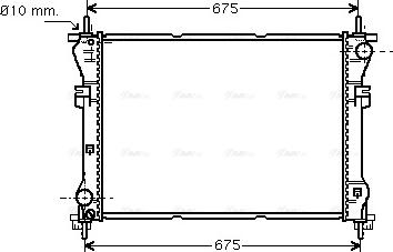 Ava Quality Cooling FD 2319 - Радиатор, охлаждане на двигателя vvparts.bg