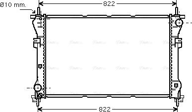 Ava Quality Cooling FD 2318 - Радиатор, охлаждане на двигателя vvparts.bg