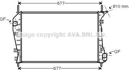 Ava Quality Cooling FD 2337 - Радиатор, охлаждане на двигателя vvparts.bg