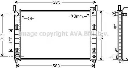 Ava Quality Cooling FD 2326 - Радиатор, охлаждане на двигателя vvparts.bg