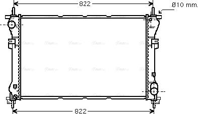 Ava Quality Cooling FD 2320 - Радиатор, охлаждане на двигателя vvparts.bg