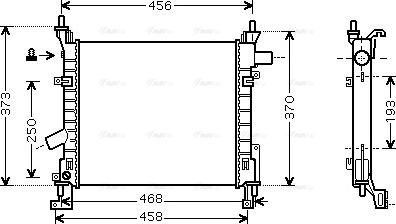 Ava Quality Cooling FD 2373 - Радиатор, охлаждане на двигателя vvparts.bg