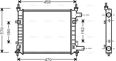 Ava Quality Cooling FD 2257 - Радиатор, охлаждане на двигателя vvparts.bg