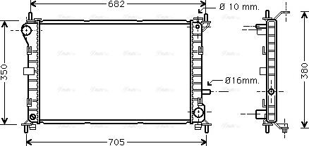 Ava Quality Cooling FD 2264 - Радиатор, охлаждане на двигателя vvparts.bg