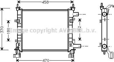 Ava Quality Cooling FD 2260 - Радиатор, охлаждане на двигателя vvparts.bg