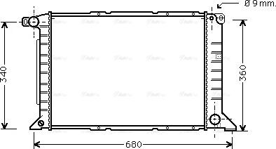 Ava Quality Cooling FD 2261 - Радиатор, охлаждане на двигателя vvparts.bg