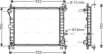 Ava Quality Cooling FD 2263 - Радиатор, охлаждане на двигателя vvparts.bg