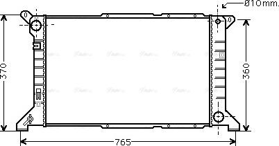 Ava Quality Cooling FD 2204 - Радиатор, охлаждане на двигателя vvparts.bg