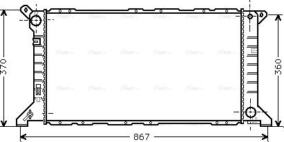 Ava Quality Cooling FD 2206 - Радиатор, охлаждане на двигателя vvparts.bg