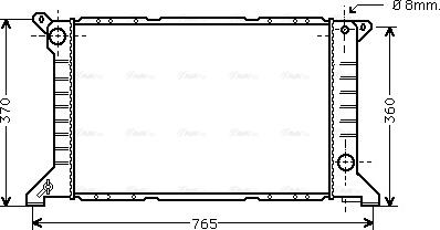 Ava Quality Cooling FD 2203 - Радиатор, охлаждане на двигателя vvparts.bg