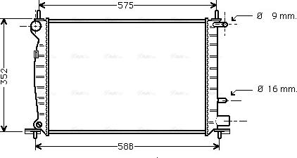 Ava Quality Cooling FD 2219 - Радиатор, охлаждане на двигателя vvparts.bg