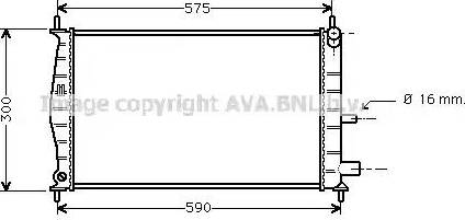 Ava Quality Cooling FD 2218 - Радиатор, охлаждане на двигателя vvparts.bg