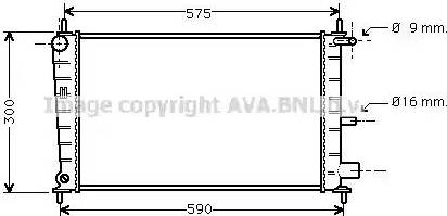 Ava Quality Cooling FD 2217 - Радиатор, охлаждане на двигателя vvparts.bg