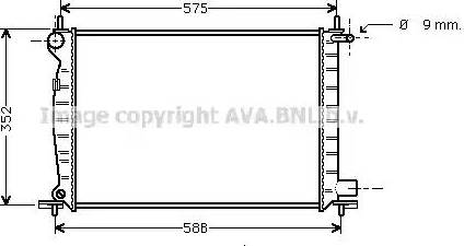 Ava Quality Cooling FD 2225 - Радиатор, охлаждане на двигателя vvparts.bg