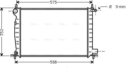 Ava Quality Cooling FDA2225 - Радиатор, охлаждане на двигателя vvparts.bg