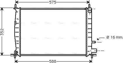 Ava Quality Cooling FD 2220 - Радиатор, охлаждане на двигателя vvparts.bg