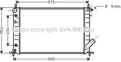 Ava Quality Cooling FD 2222 - Радиатор, охлаждане на двигателя vvparts.bg