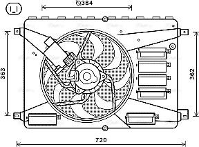 Ava Quality Cooling FD7556 - Вентилатор, охлаждане на двигателя vvparts.bg