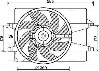 Ava Quality Cooling FD 7551 - Вентилатор, охлаждане на двигателя vvparts.bg