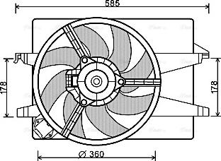 Ava Quality Cooling FD 7553 - Вентилатор, охлаждане на двигателя vvparts.bg