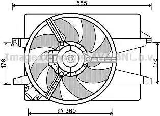 Ava Quality Cooling FD 7552 - Вентилатор, охлаждане на двигателя vvparts.bg