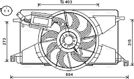 Ava Quality Cooling FD7565 - Вентилатор, охлаждане на двигателя vvparts.bg