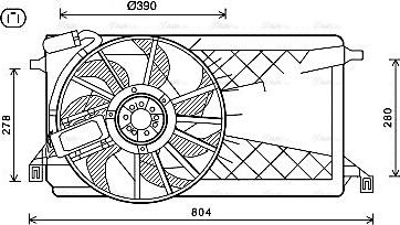 Ava Quality Cooling FD7563 - Вентилатор, охлаждане на двигателя vvparts.bg