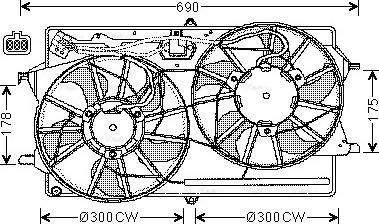 Ava Quality Cooling FD 7507 - Вентилатор, охлаждане на двигателя vvparts.bg