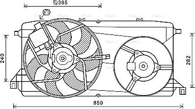 Ava Quality Cooling FD7580 - Вентилатор, охлаждане на двигателя vvparts.bg