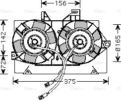 Ava Quality Cooling FD 7539 - Вентилатор, охлаждане на двигателя vvparts.bg