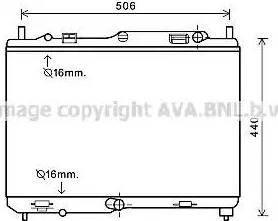 Ava Quality Cooling FDA2441 - Радиатор, охлаждане на двигателя vvparts.bg